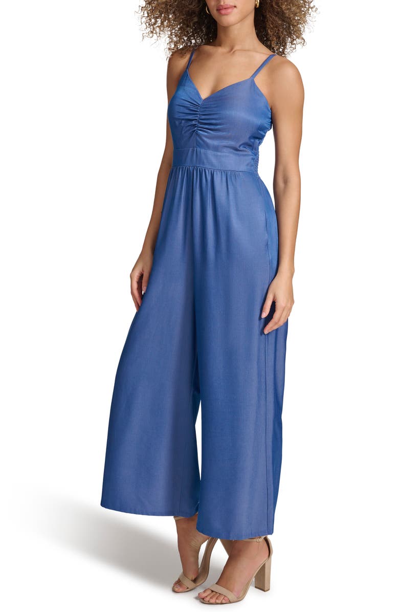 Kensie Wide Leg Jumpsuit, Alternate, color, Dark Blue