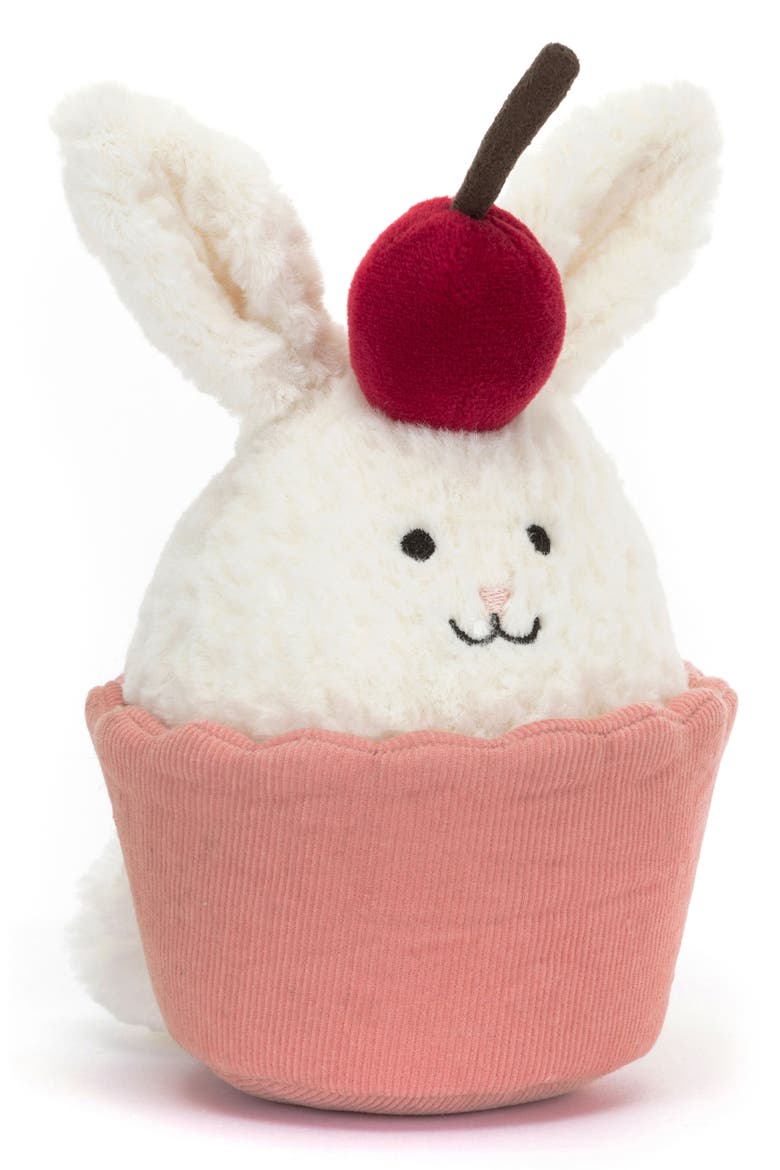 Dainty Dessert Bunny Cupcake, Main, color, WHITE/PINK