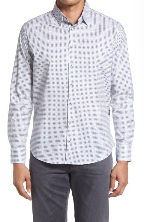 Men's Neat Stretch Button-Up Shirt