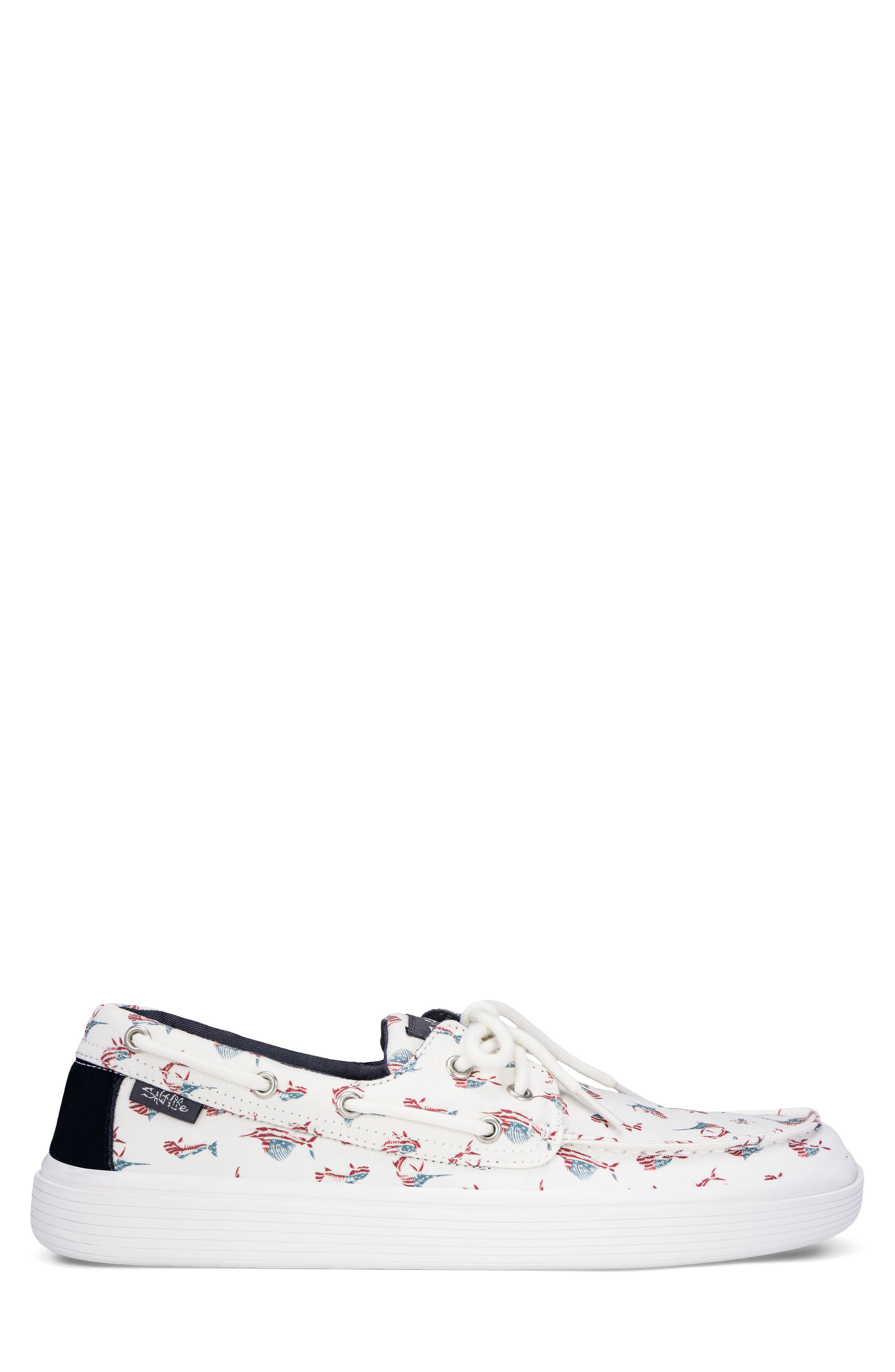 The Harbor Americana Boat Shoe, Alternate, color, WHITE