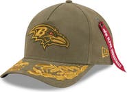 New Era x Alpha Industries Men's New Era x Alpha Industries  Olive Baltimore Ravens A-Frame 9FORTY Adjustable Hat