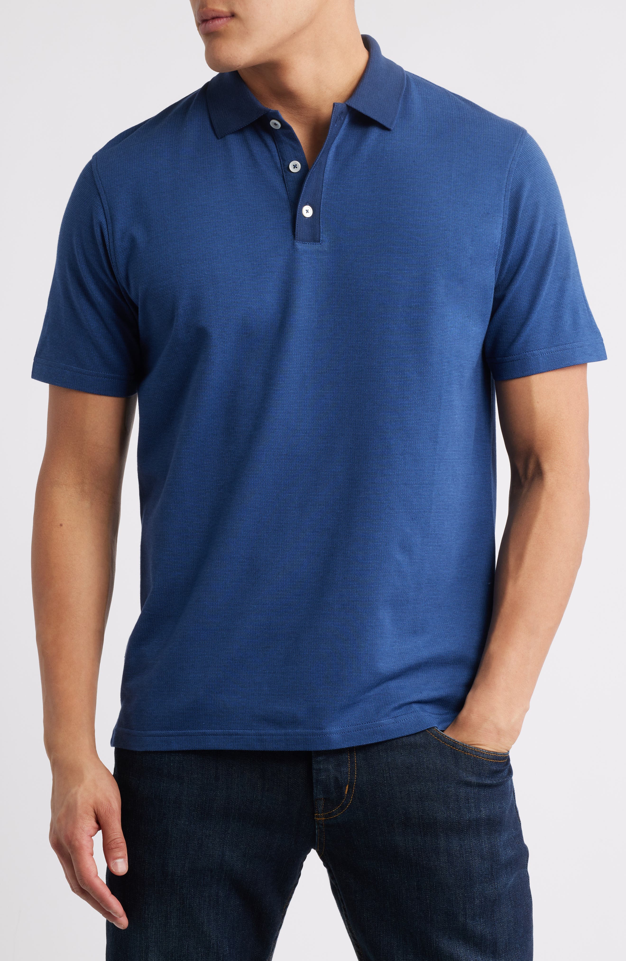 Peter Millar Barnes Bird's Eye Cotton & Modal Polo