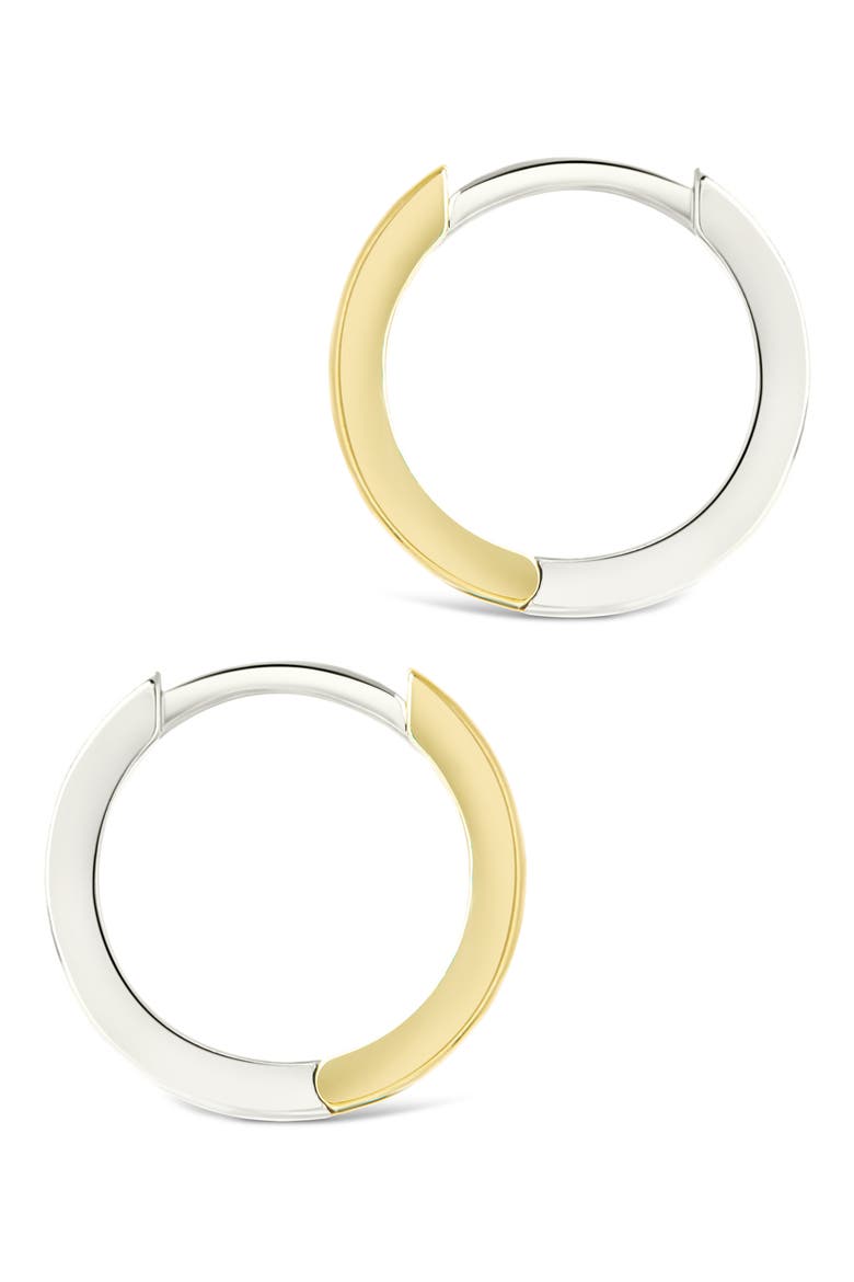 Tinsley Two-Tone Huggie Hoop Earrings, Alternate, color, GOLD
