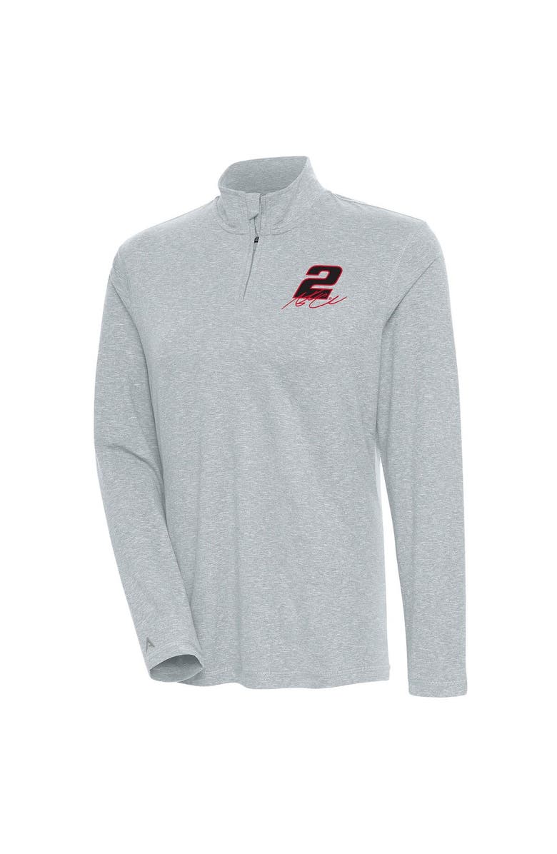 ANTIGUA Women's Antigua  Heather Gray Austin Cindric Confront Quarter-Zip Pullover Top, Main, color, 