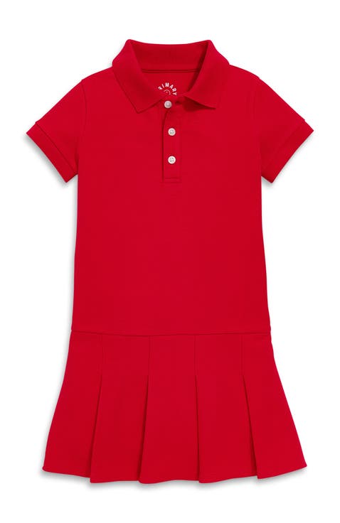 Kids Short Sleeve Pique Polo Dress (Little Kid, Big Kid)