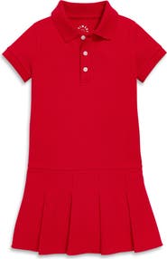 Primary Kids Short Sleeve Pique Polo Dress