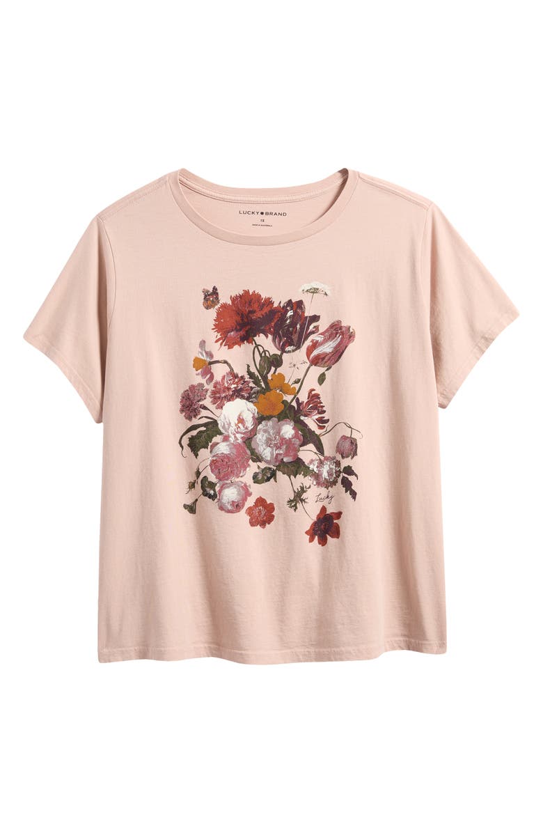 Lucky Brand Heritage Bouquet Boyfriend T-Shirt, Alternate, color, 