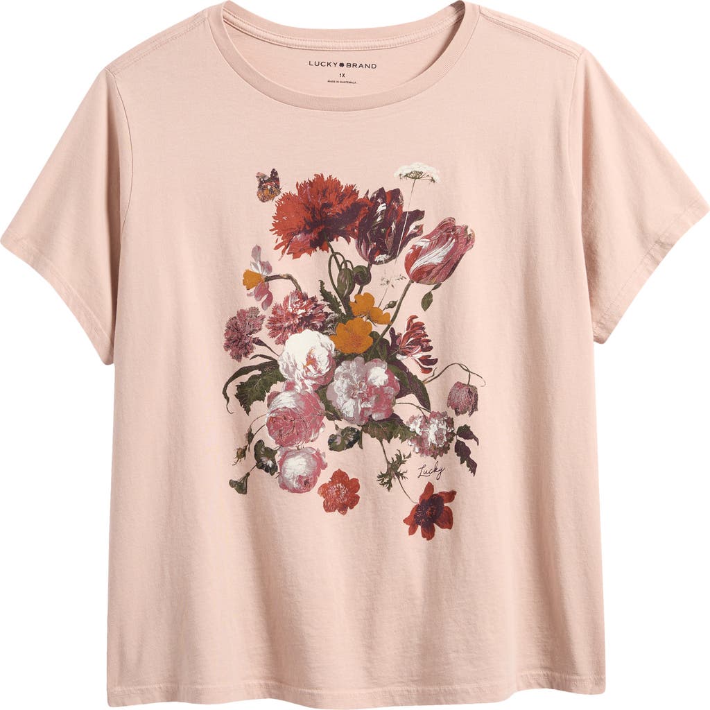 LUCKY BRAND LUCKY BRAND HERITAGE BOUQUET BOYFRIEND T-SHIRT