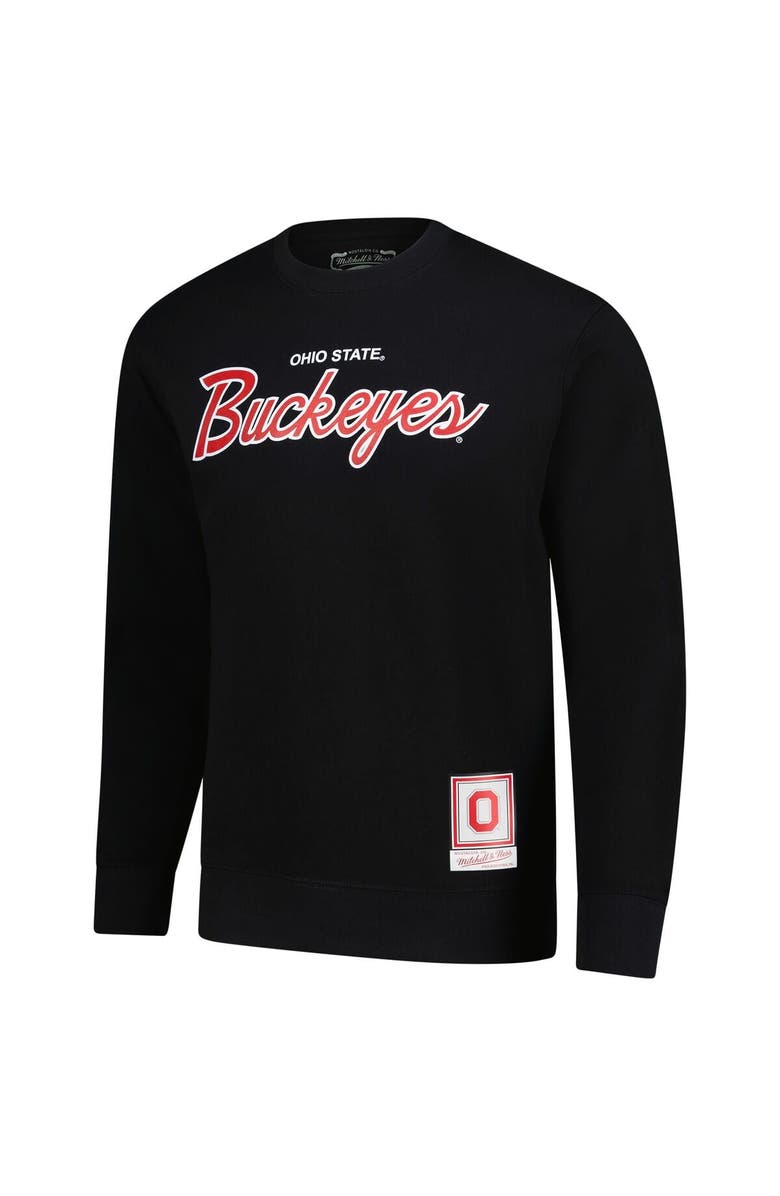 Mitchell & Ness Men's Mitchell & Ness Black Ohio State Buckeyes Elite Script Pullover Sweatshirt, Alternate, color, Black