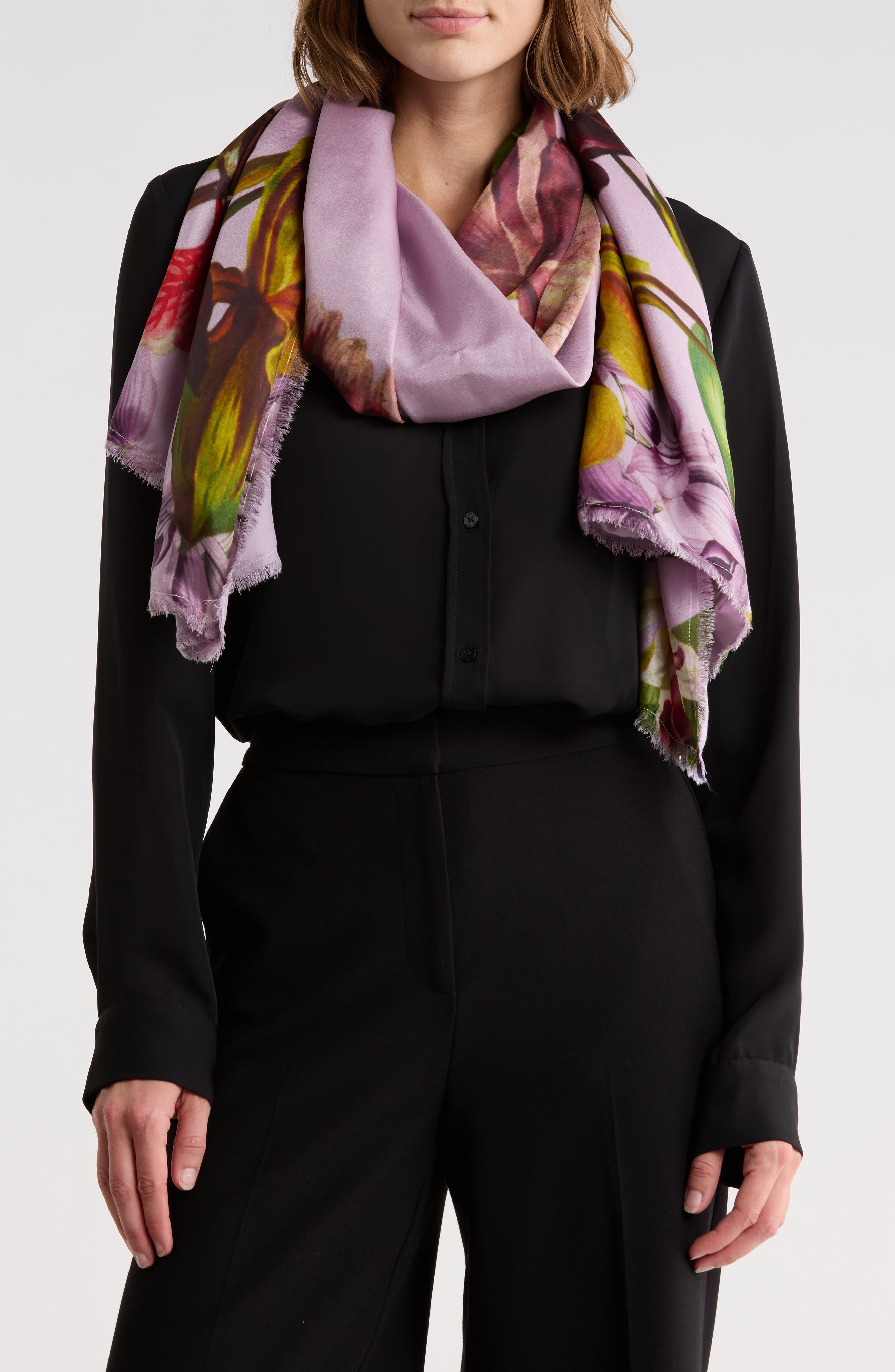 Ted Baker London Floral Large Silk Scarf