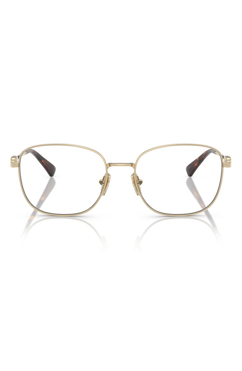 VOGUE 54mm Square Optical Glasses, Main, color, Pale Gold/ Tort