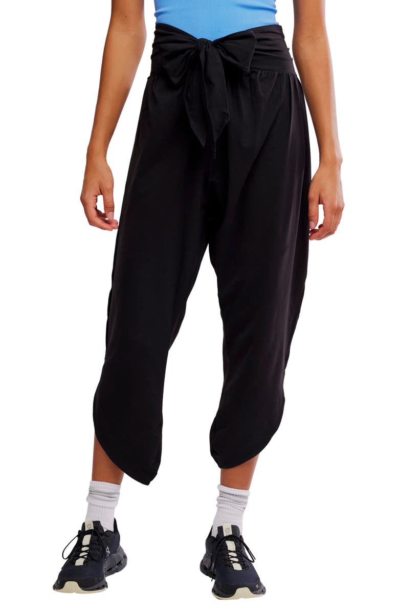 Free People Retreat Yoga Pants, Main, color, Black