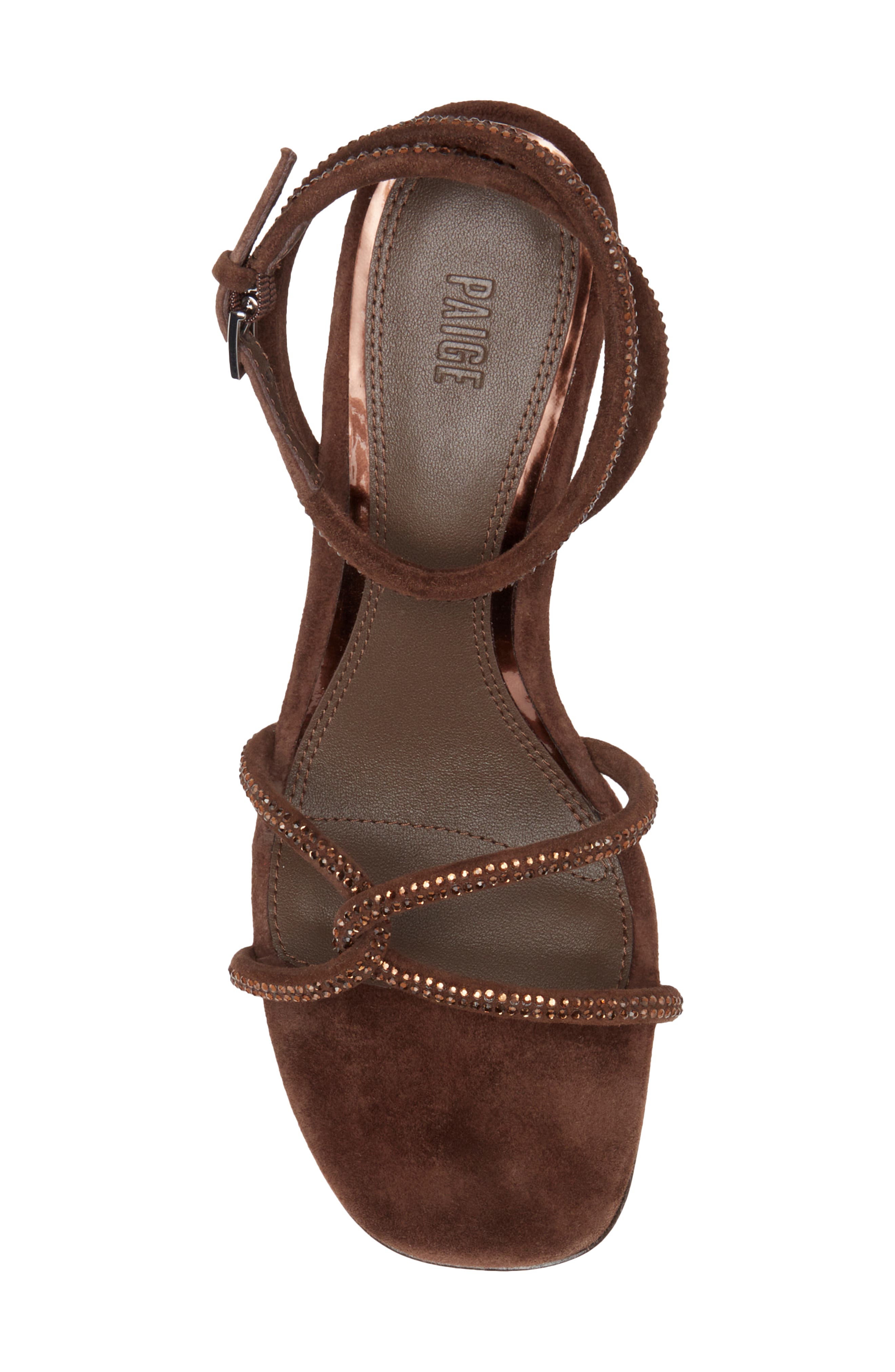 PAIGE Scottie Ankle Strap Sandal, Alternate, color, Chocolate