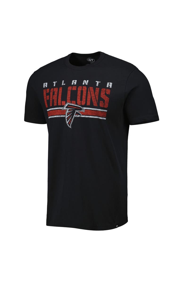 '47 Men's '47 Black Atlanta Falcons Team Stripe T-Shirt, Alternate, color, Black
