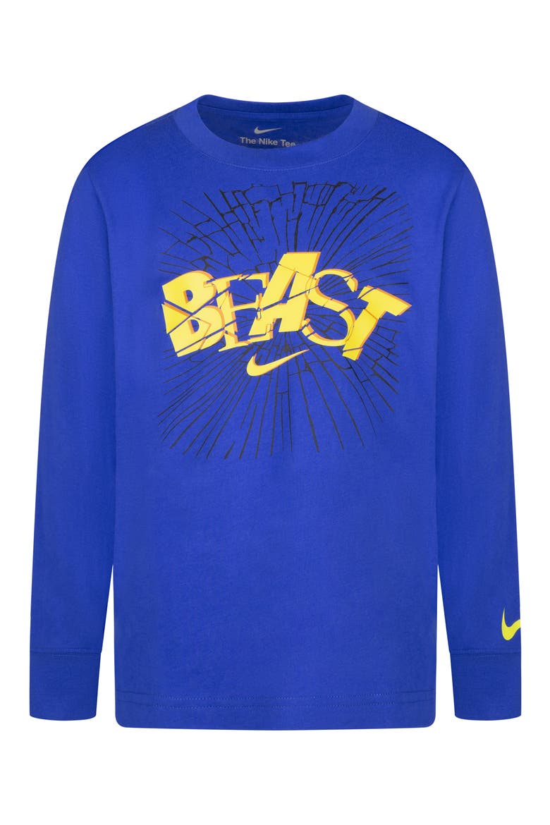Kids' Beast Graphic Long Sleeved T-Shirt, Main, color, GAME ROYAL