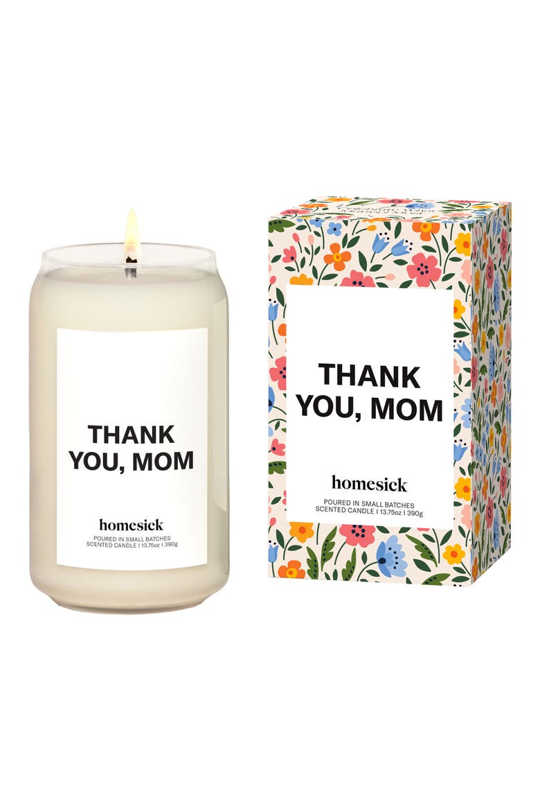 Thank You, Mom Scented Candle, Main, color, WHITE