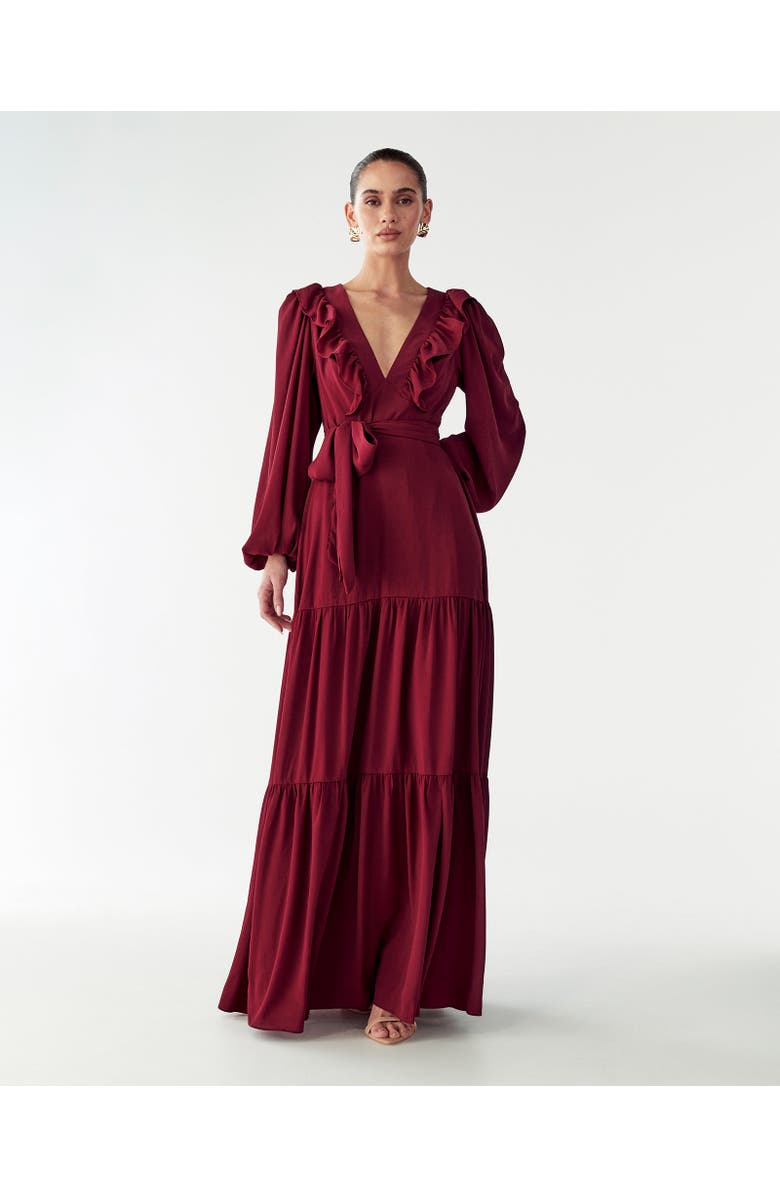 WILLA Allie Maxi Dress, Alternate, color, Burgundy