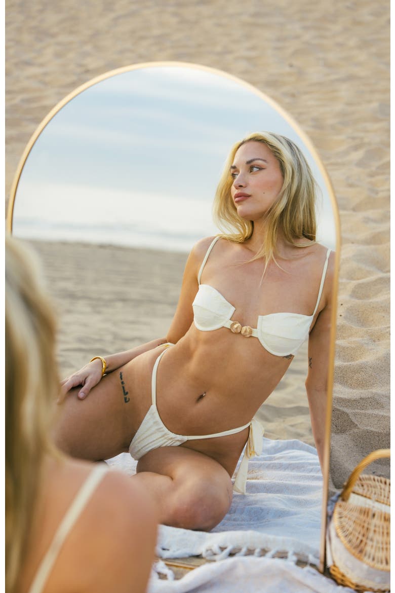 Hazel Bikini Bottom, Alternate, color, Cream