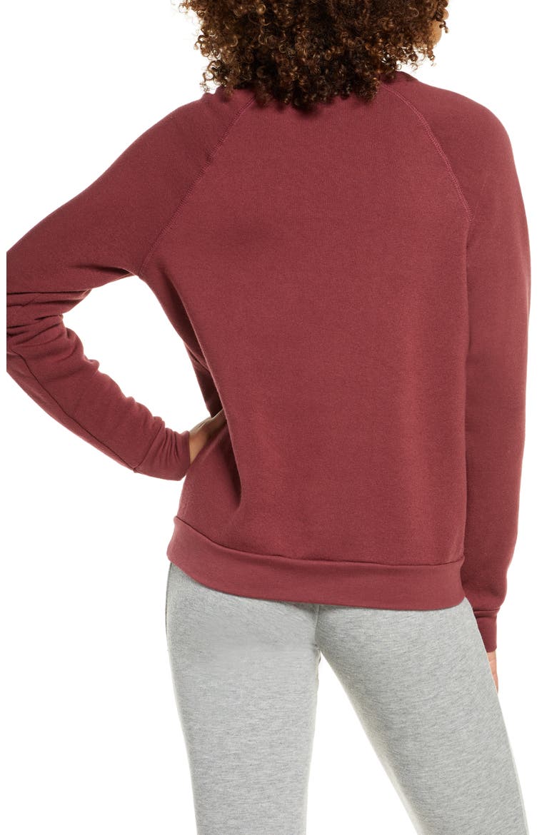 Holiday Workout Lounge Top, Alternate, color, ANDORRA BURGUNDY