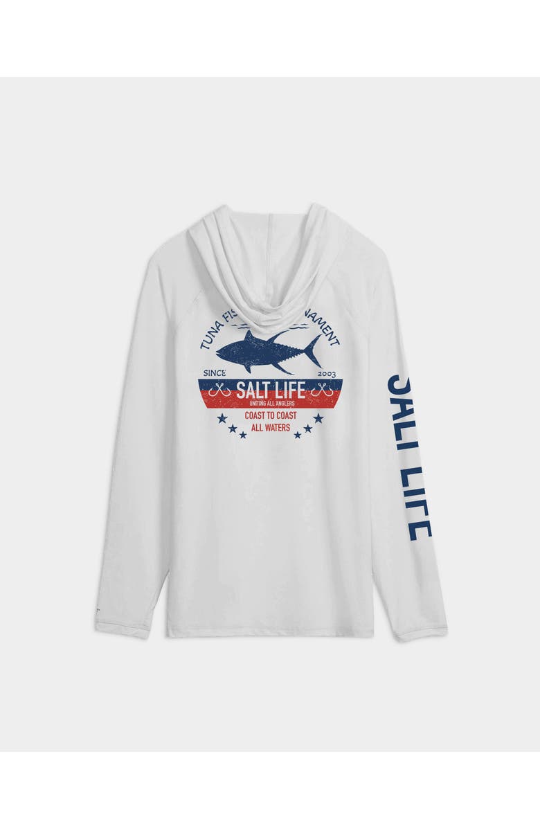 Salt Life Tuna Tournament Performance Hoodie, Alternate, color, White