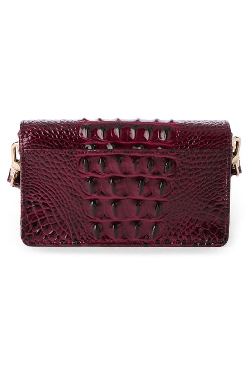 Brahmin Minuette Convertible Leather Crossbody Bag In Burgundy