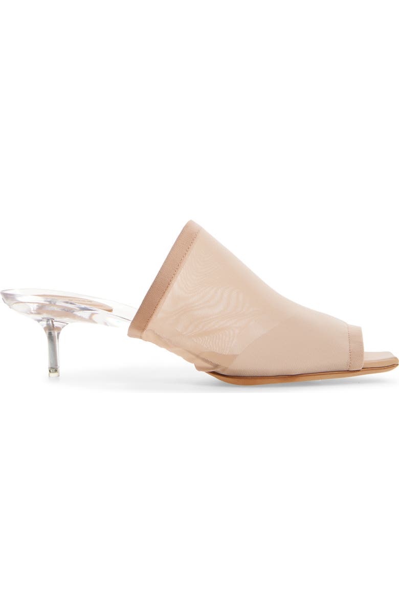 Courrèges Transparent Sole Mesh Slide Sandal, Alternate, color, Dune