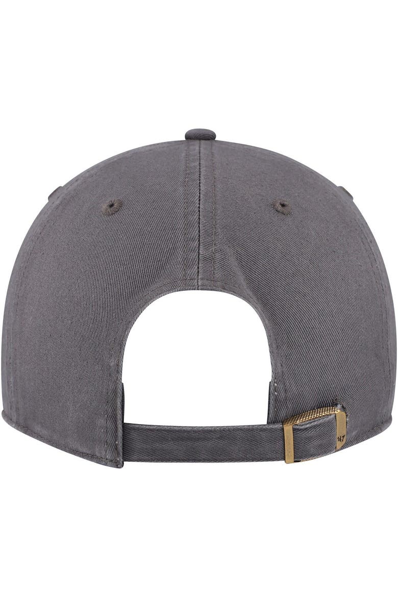 Men's '47 Charcoal Harvard Crimson Clean Up Adjustable Hat, Alternate, color, Charcoal