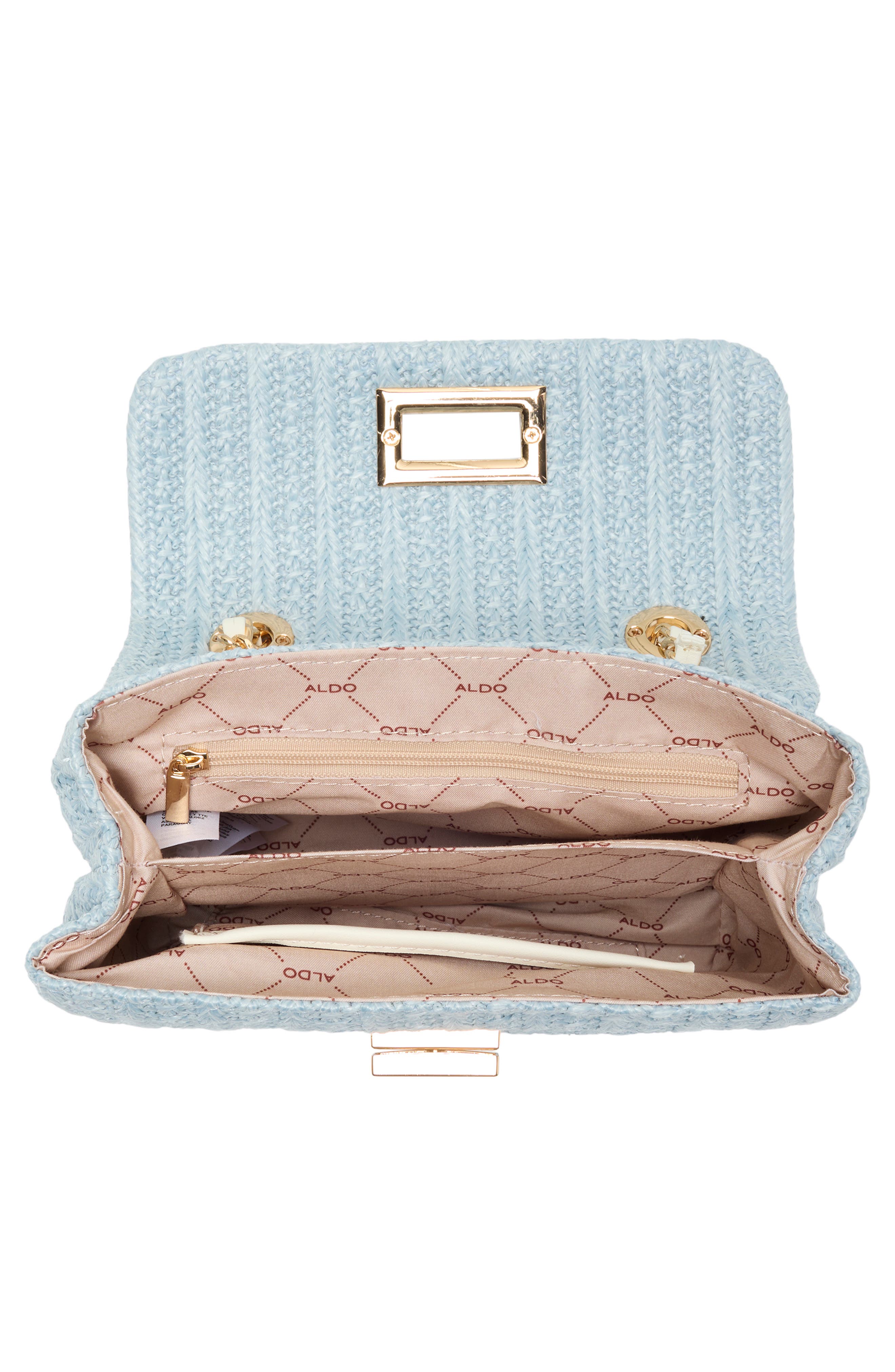 ALDO Adwiegan Woven Crossbody Bag, Alternate, color, Blue