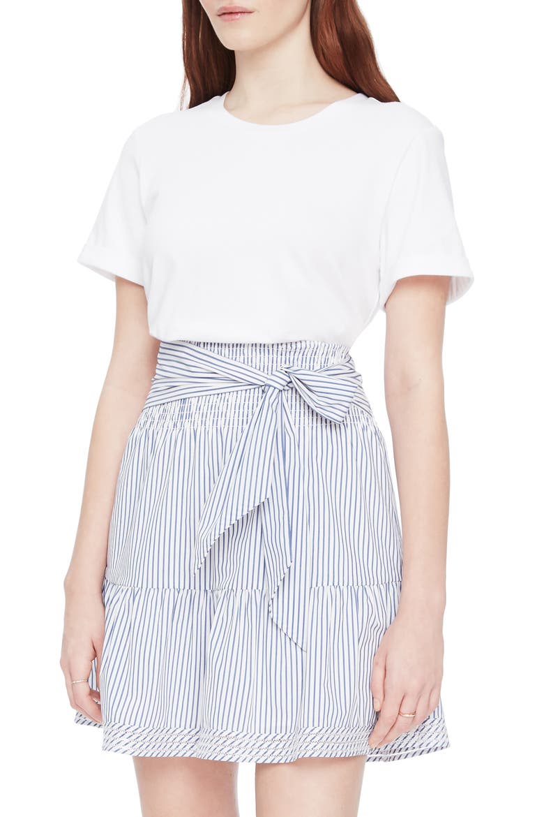 Fleur Popover Dress, Alternate, color, AZURE STRIPE