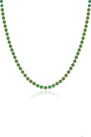 VALANI ATELIER Emerald Bezel Eternity Necklace