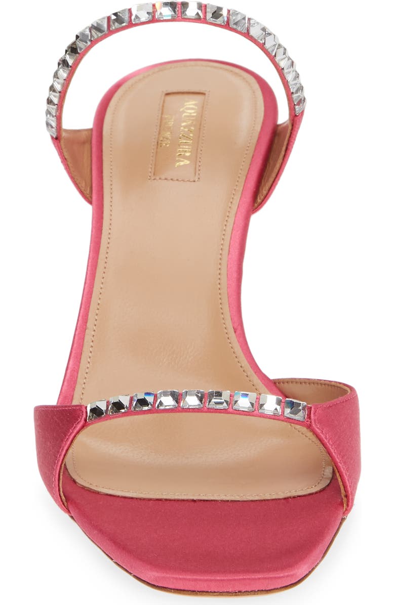 Aquazzura Diamante Two Strap Slide Sandal, Alternate, color,