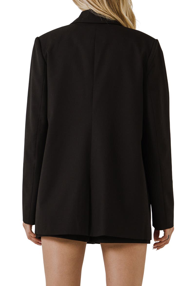 Single Breasted Blazer, Alternate, color, BLACK