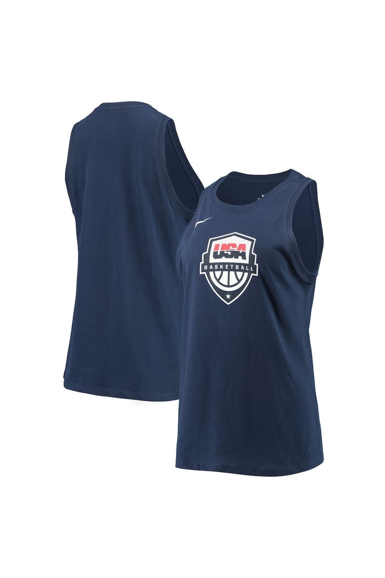 Women's Nike Navy USA Basketball Performance Tank Top, Alternate, color, Navy