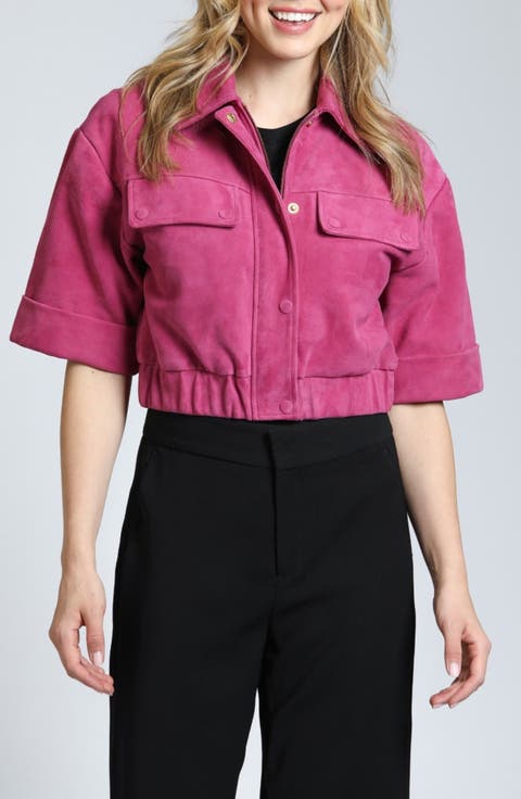 Leather Cropped Jacket