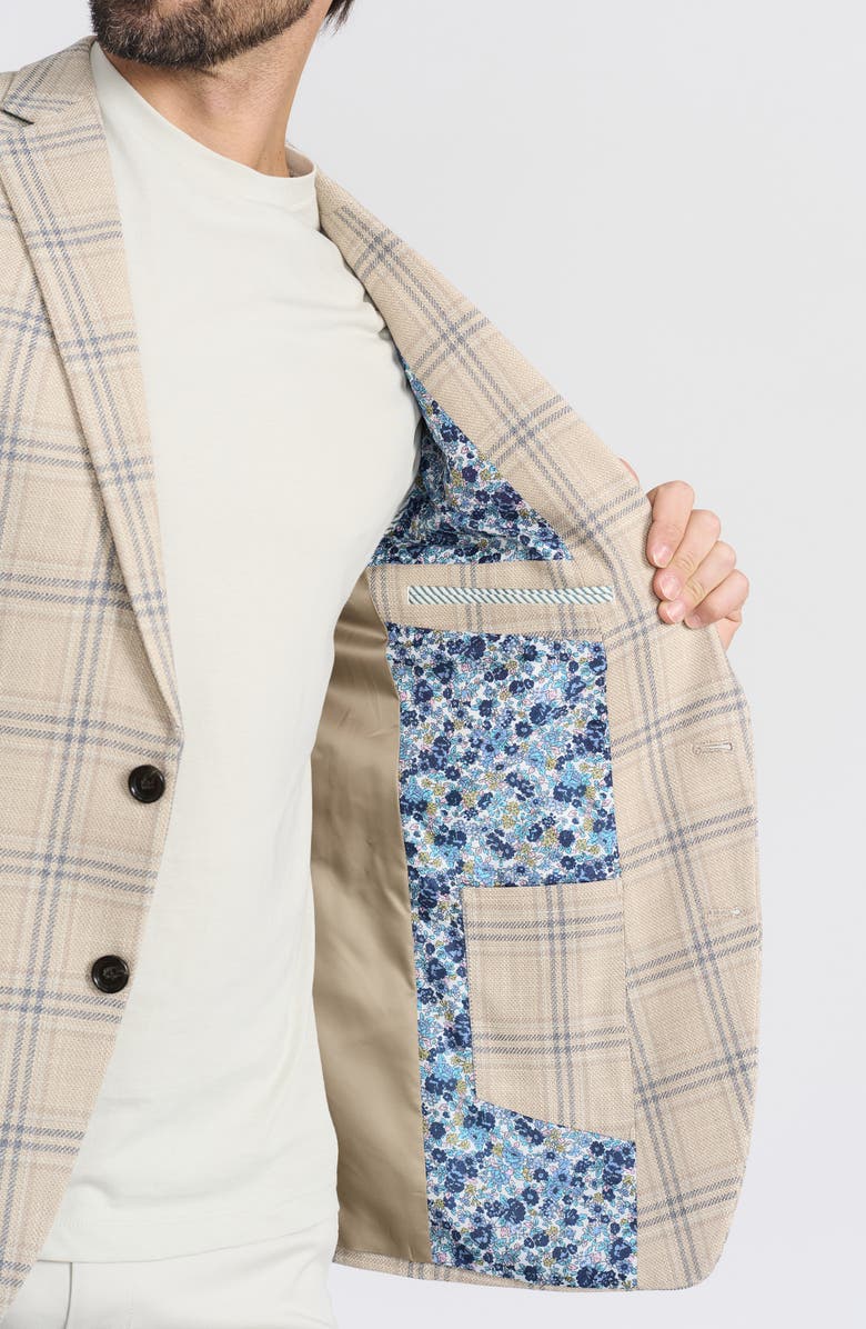 CRICKETEER Plaid Cotton Blend Sport Coat, Alternate, color, Tan