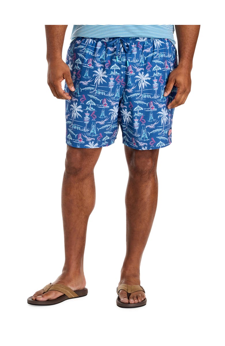 vineyard vines Big & Tall Printed Chappy Swim Trunks, Main, color, Keys Moonshine