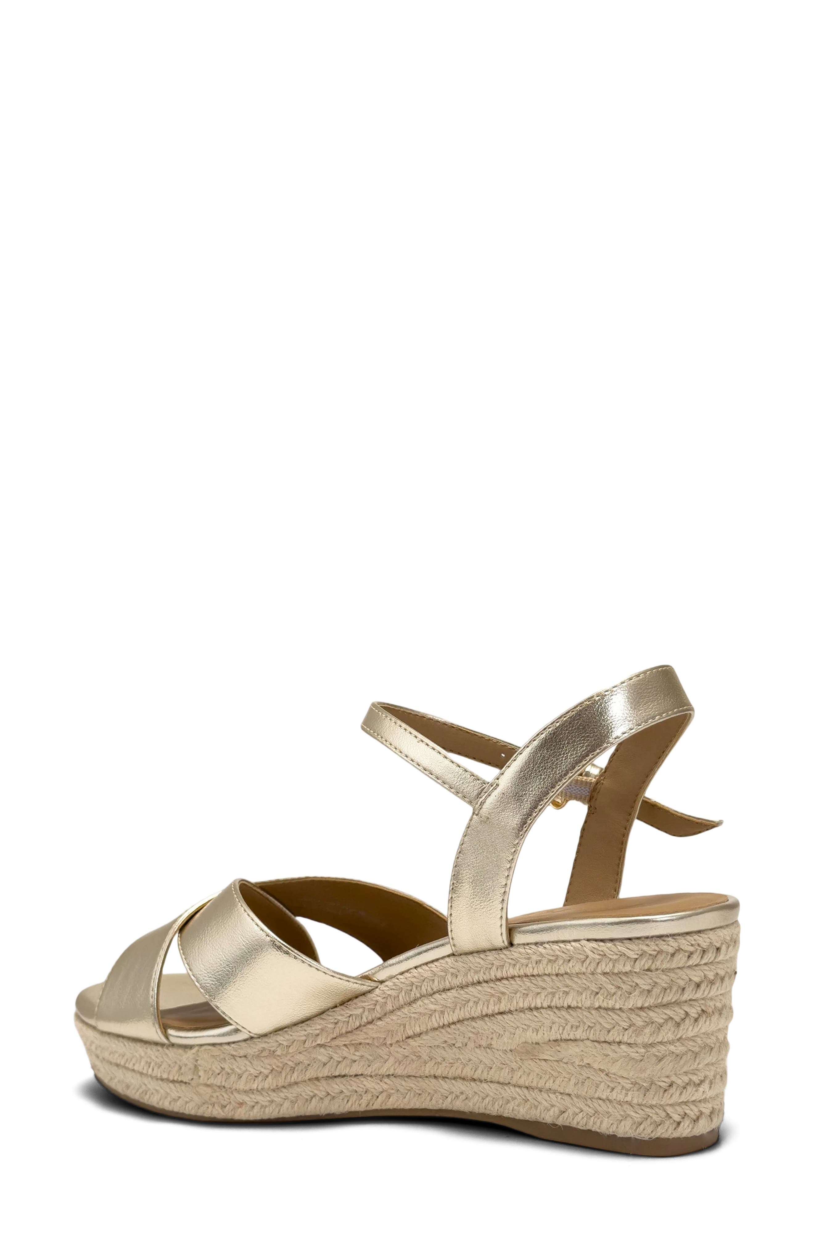 Casarina Platform Wedge Sandal, Alternate, color, SOFT GOLD