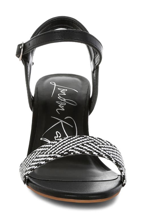 London Rag Tulata Woven Sandal In Black/white