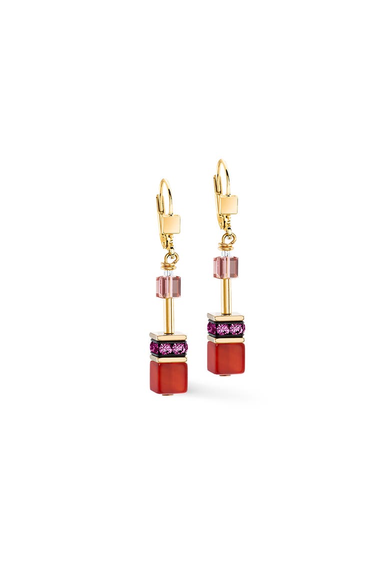 Geocube® Iconic Precious Earring, Alternate, color, Festive Red
