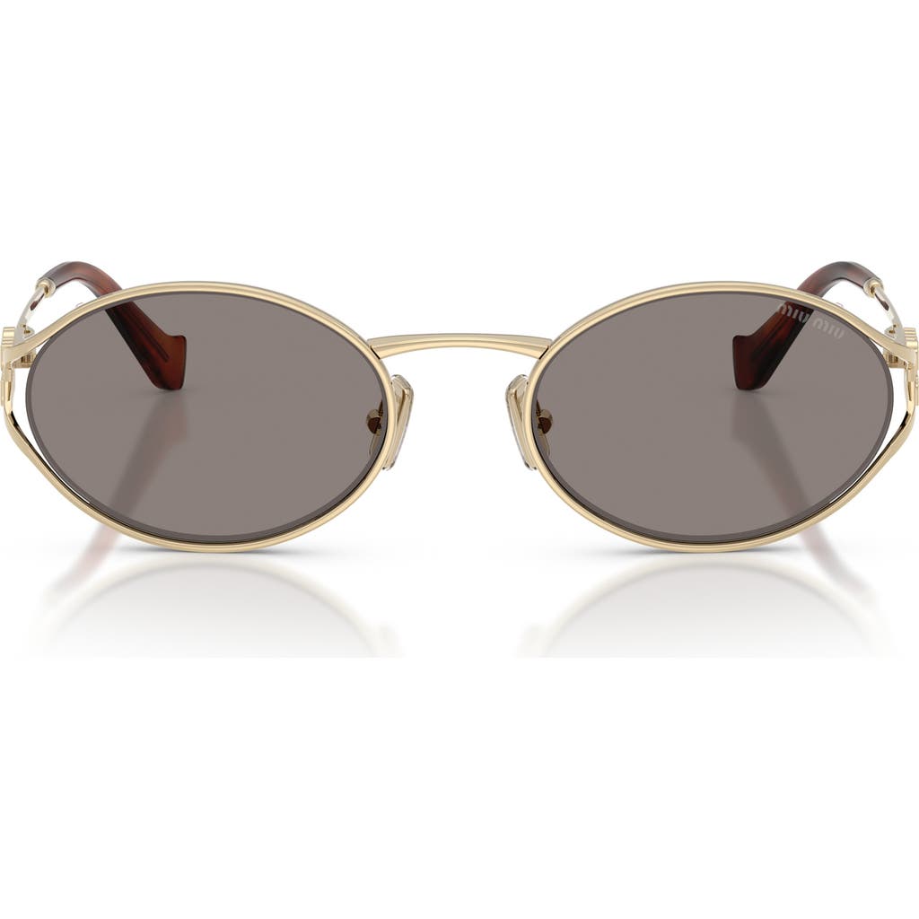 Miu Miu 54mm Oval Sunglasses In Metallic