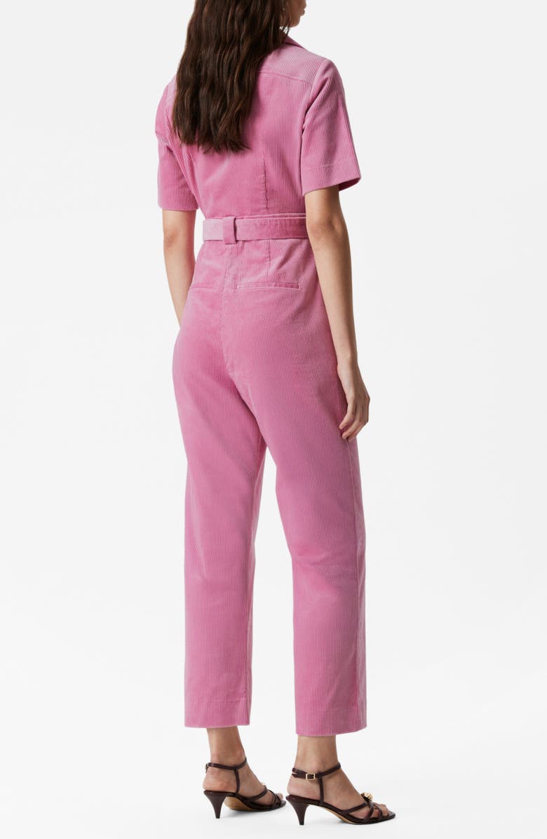 & Other Stories Zip Front Corduroy Jumpsuit, Alternate, color, Pink Light