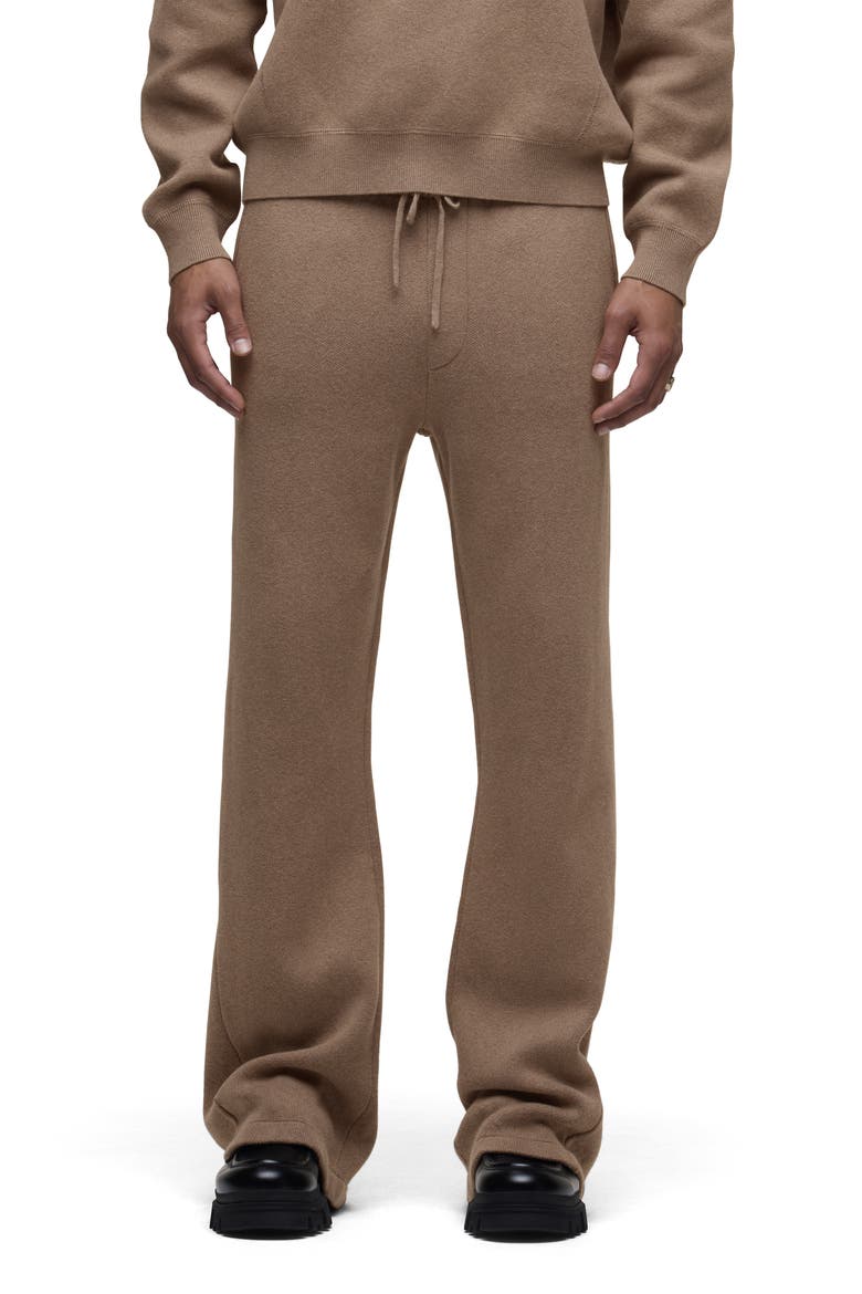 Cotton & Cashmere Double Knit Kick Flare Pants, Main, color, TAUPE