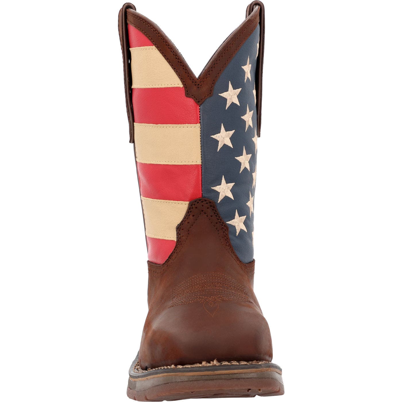 DURANGO Patriotic Steel Toe Work Boot, Alternate, color, Dark Brown And Union Flag