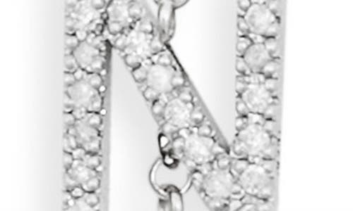 Meshmerise Diamond Initial Bezel Bracelet In White-n