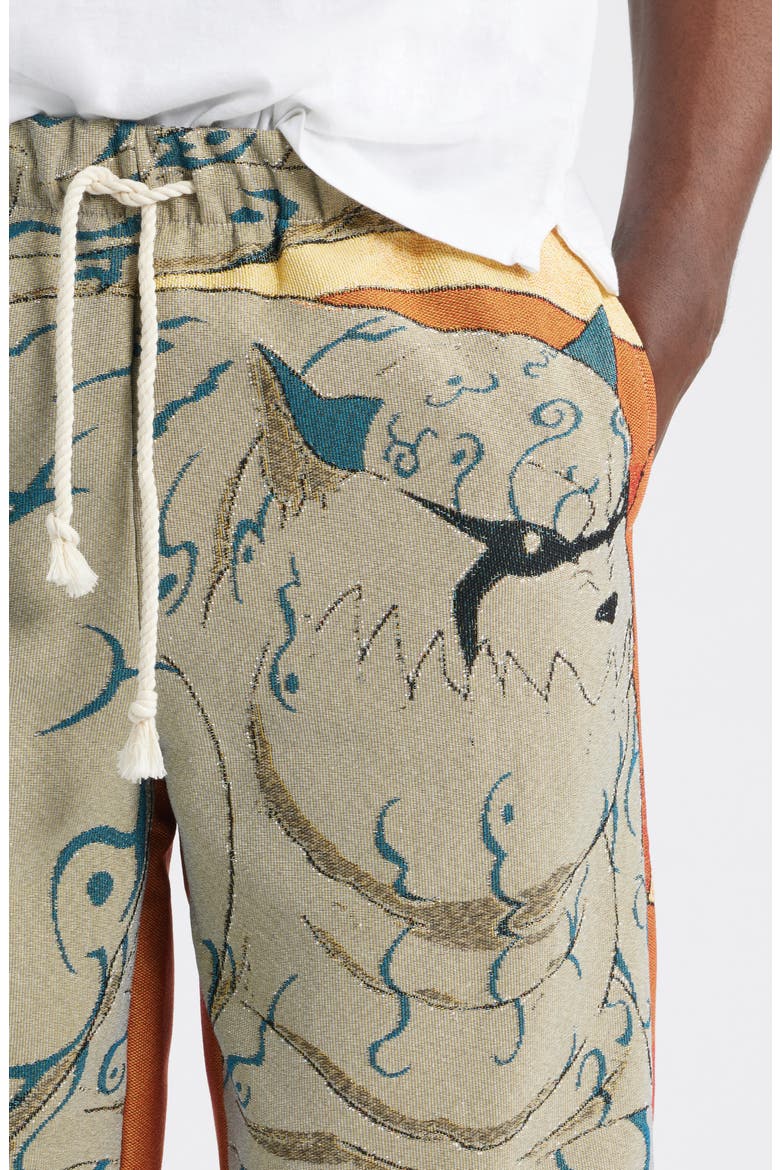 Shukaku/Kurama Drawstring Pants, Alternate, color, ORANGE