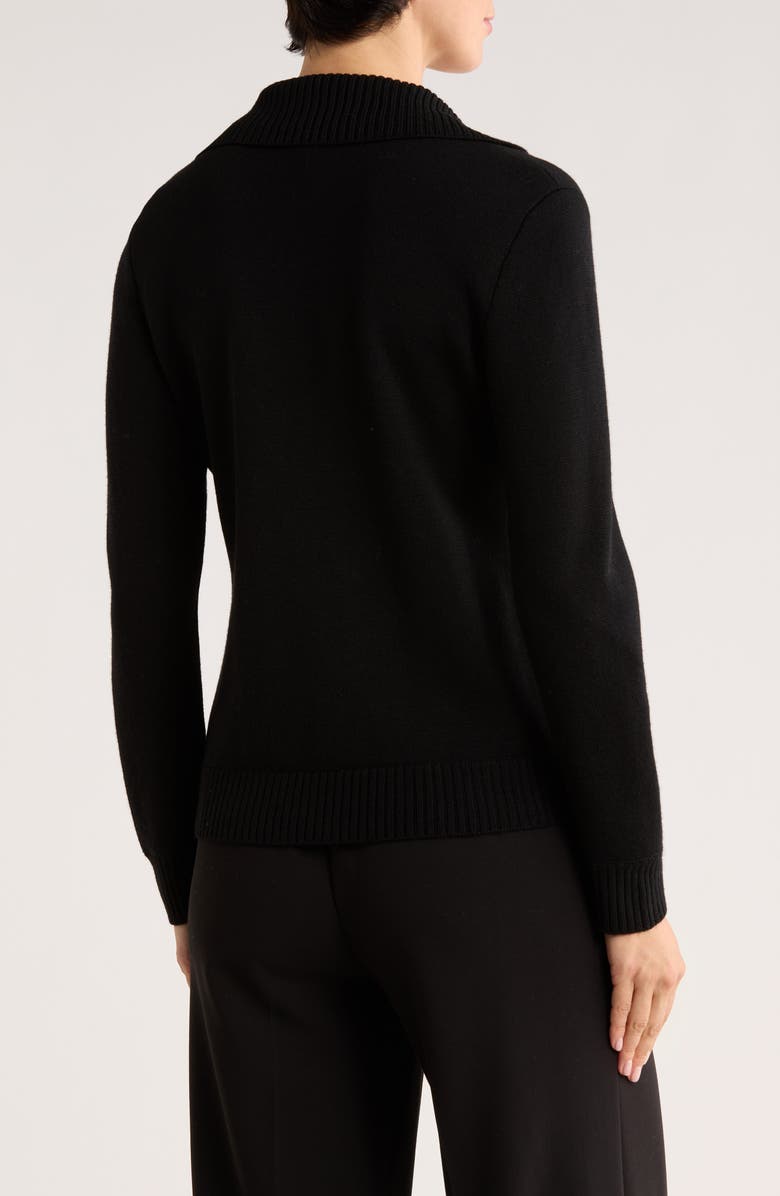 Bruno Magli Merino Wool Cardigan Jacket, Alternate, color, Black