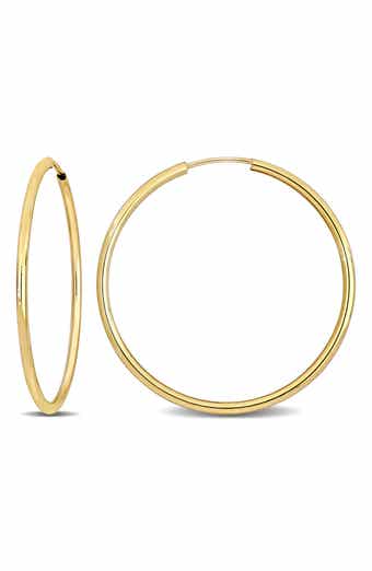 14K Gold Hoop Earrings, 30mm