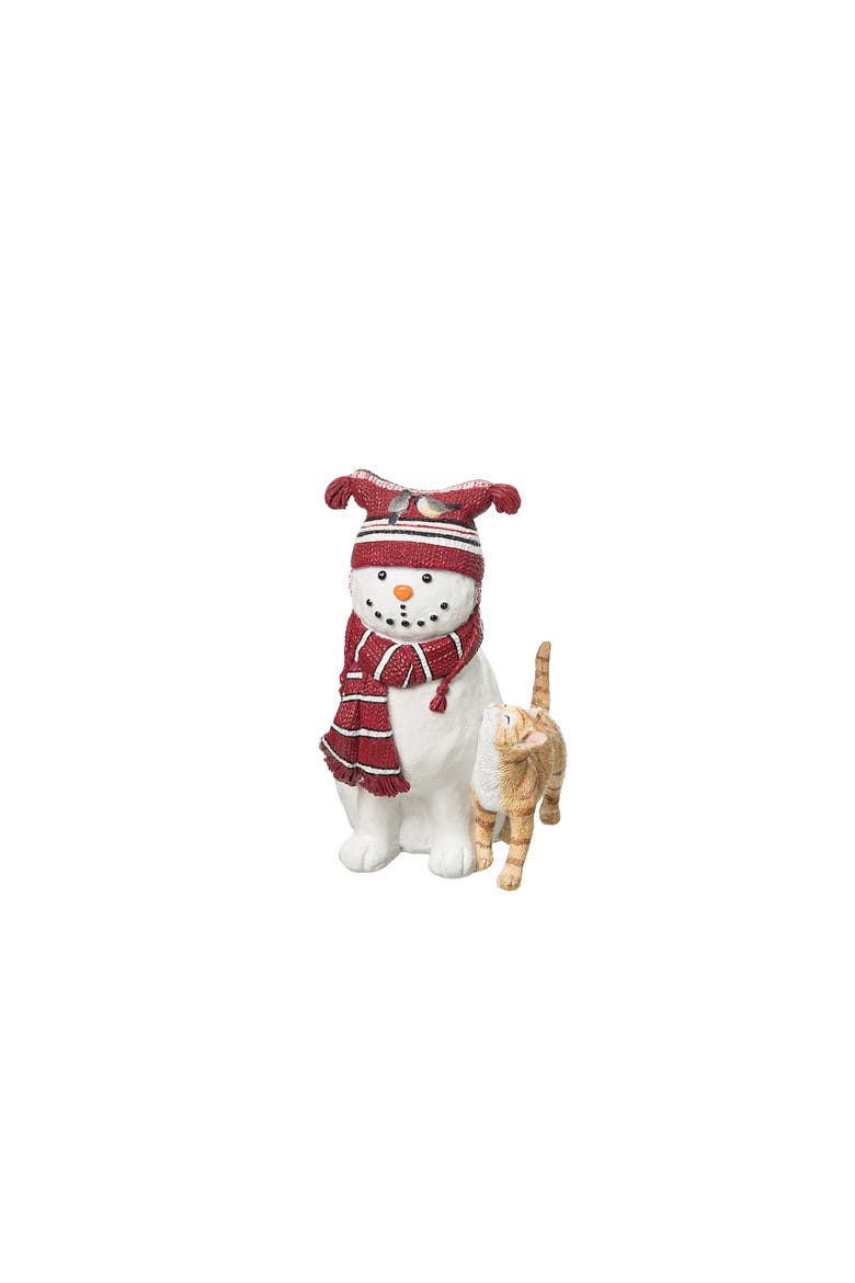 Snowcat Figurine, Main, color, White