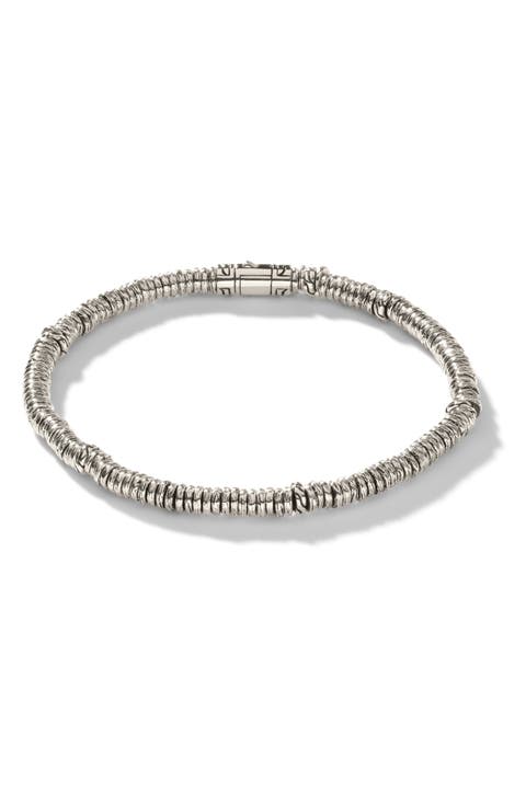 Heishi Bracelet, Sterling Silver