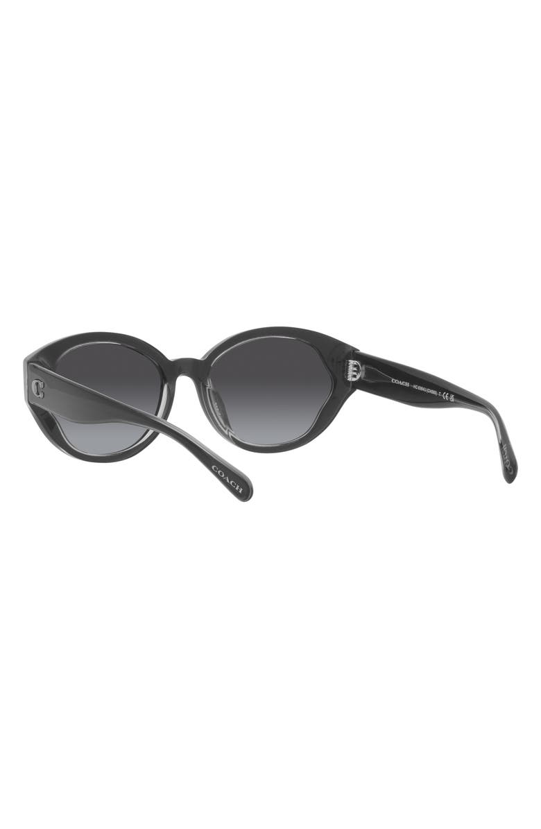 COACH 55mm Gradient Oval Sunglasses, Alternate, color, 